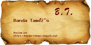 Banda Tamás névjegykártya